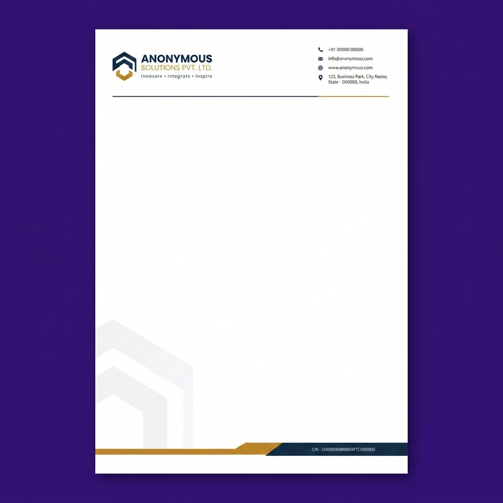 Corporate Printed Letterhead